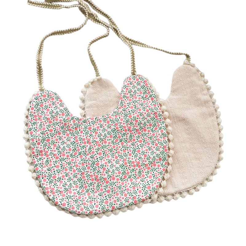 Yếm Ăn Cotton In Họa Tiết Xinh Xắn Cho Bé Sơ Sinh