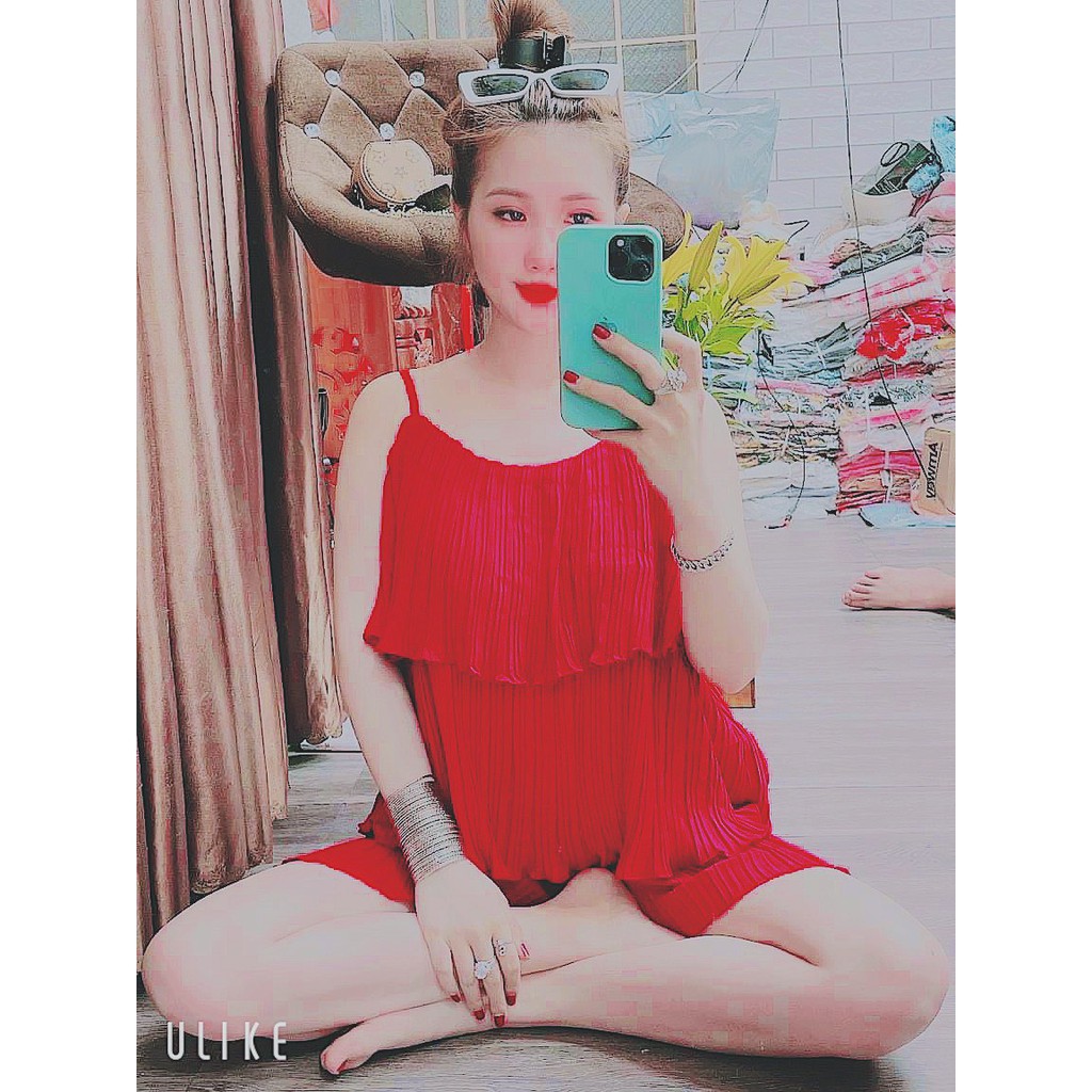 SÉT ĐỒ BỘ NỮ XẾP LI 2 TẦNG DUYÊN DÁNG PHONG CÁCH QUYỄN RŨ GỢI CẢM HÀNG MỚI