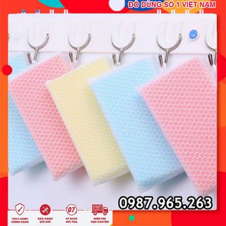 Set 5 miếng giẻ rửa bát, bọc lưới, có móc treo