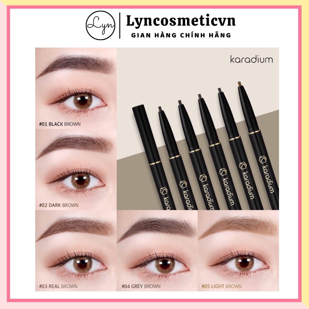 Chì kẻ mày 2 đầu KARADIUM FLAT EYEBROW PENCIL 5.0