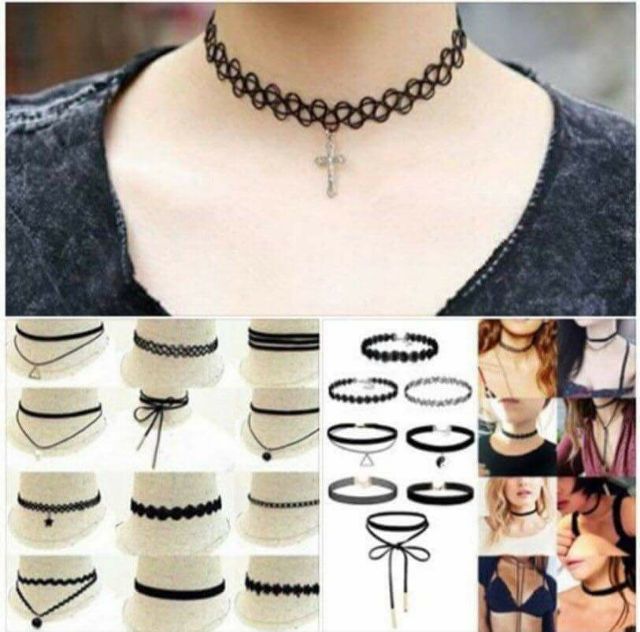 Vòng đeo cổ chocker 12 món