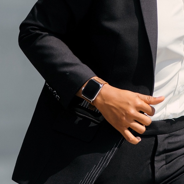 Dây đeo da cao cấp cho ap.p.le watch thời trang cao cấp nhập khẩu dây da sen