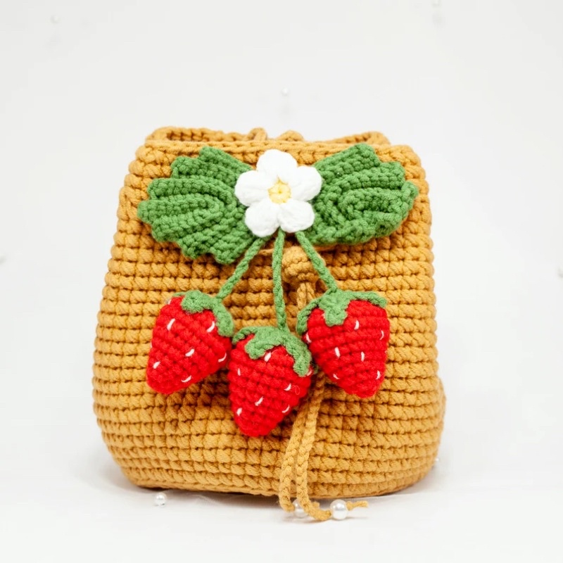 Túi dây rút mẫu dâu tây