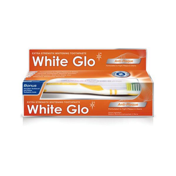 Kem đánh răng làm trắng răng và ngăn ngừa vết ố White Glo 150G Chính Hãng