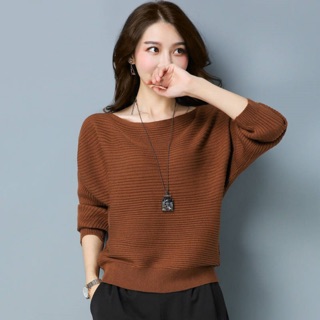 Áo len cánh dơi cổ thuyền sang trọng