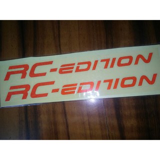 Bộ tem dán phuộc RC EDITION màu đỏ phản quang