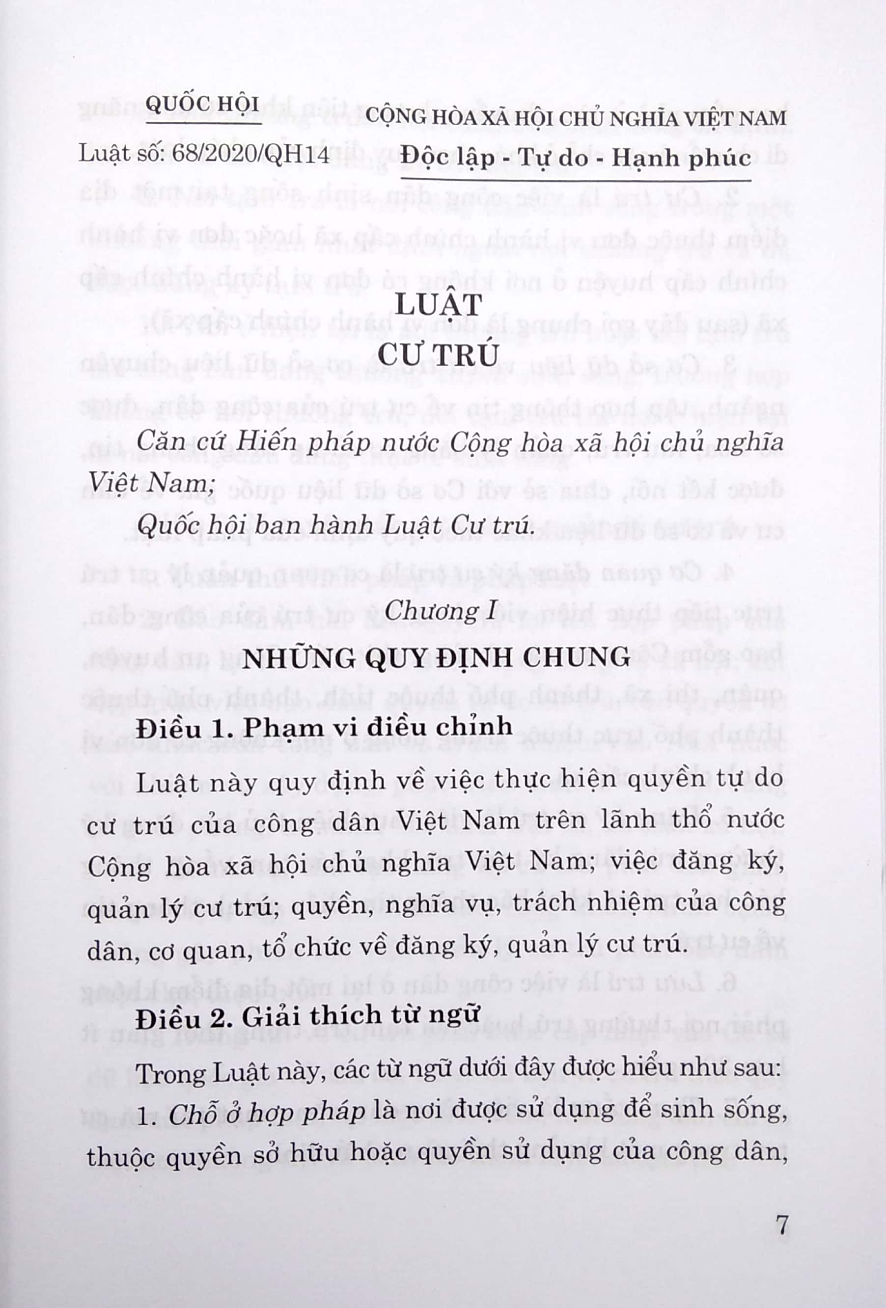 Sách Luật Cư Trú - Luật - Văn Bản Dưới Luật