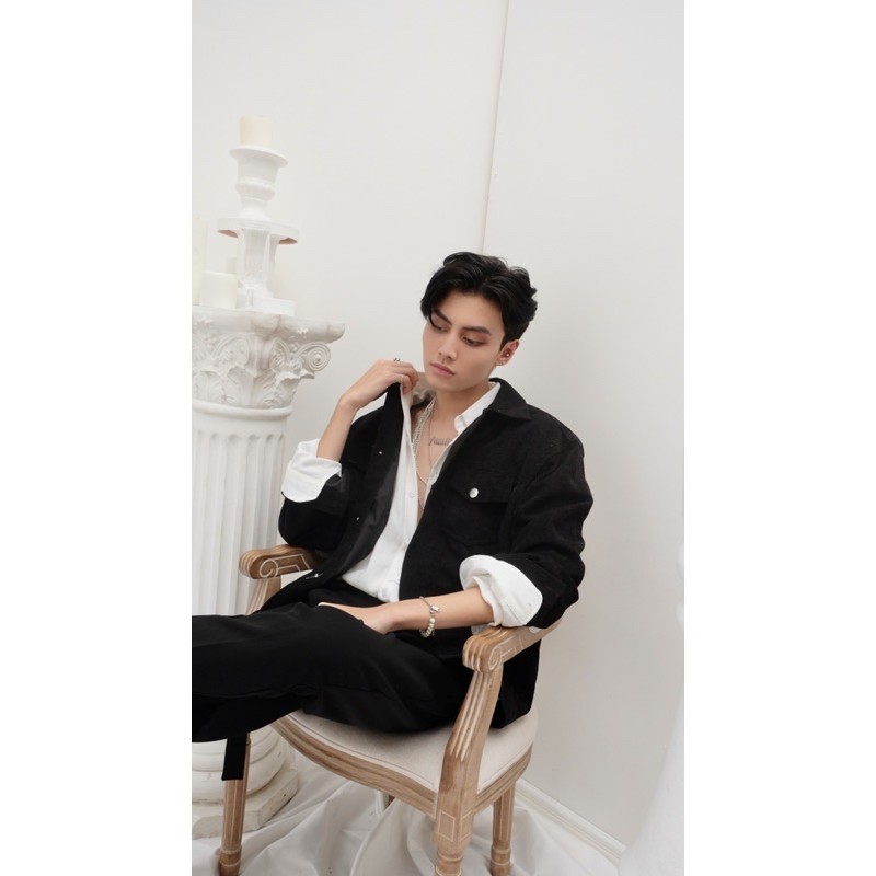 JACKET NHUNG GÂN (ĐEN GÂN, XANH RÊU GÂN, HỒNG DA GÂN) | BigBuy360 - bigbuy360.vn