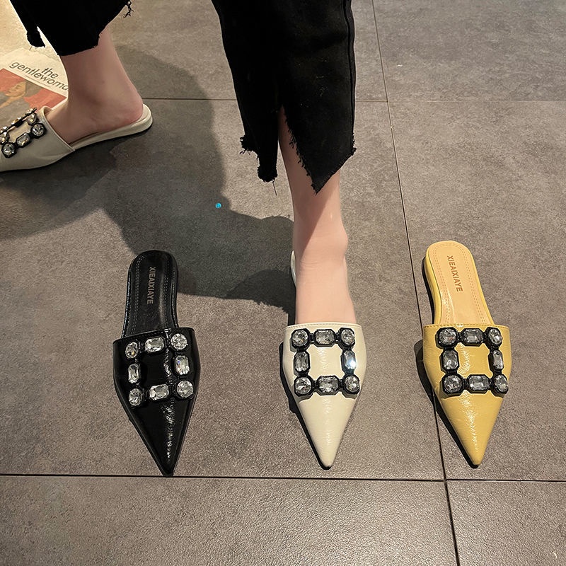 Dép Bít Mũi Nhọn Đế Bằng Thời Trang Mùa Hè Hàng Mới 2022