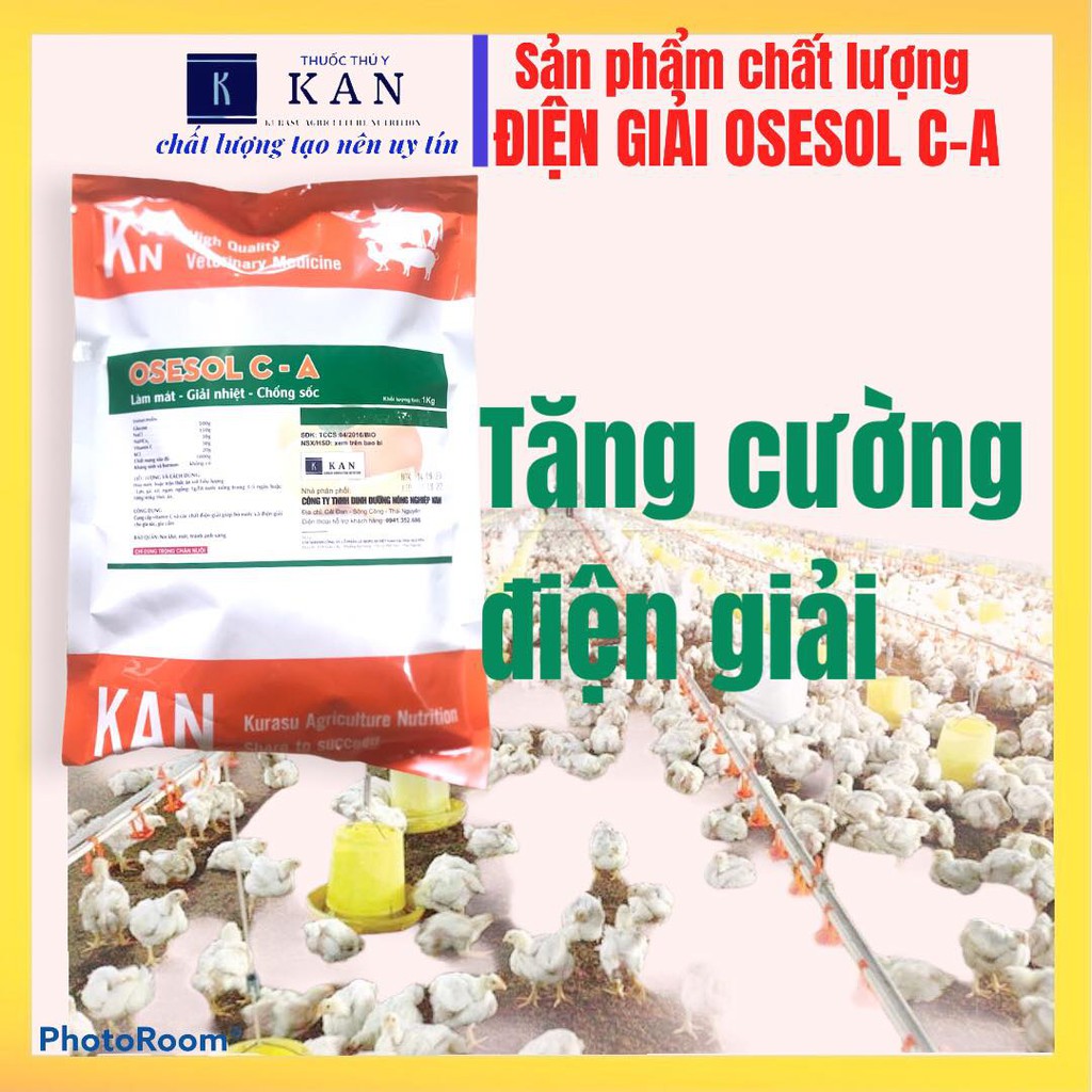 Điện giải chống nóng, giải nhiệt, chống sốc cho gia súc gia cầm gói 1kg