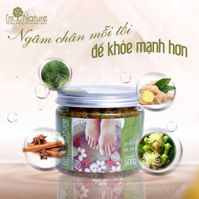 Thảo Dược Ngâm Chân IM NATURE Thảo Mộc Thiên Nhiên Thải Độc Cho Mọi Đối Tượng An Toàn Bà Bầu Sau Sinh 500g