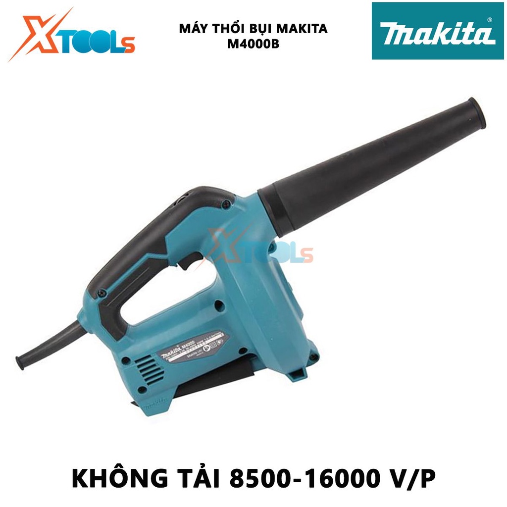 Máy thổi bụi MAKITA M4000B | Máy thổi lò Công suất: 530 W Lưu lượng khí: 1.2 - 2.9 m3/phút, dùng trong vệ sinh, làm sạch