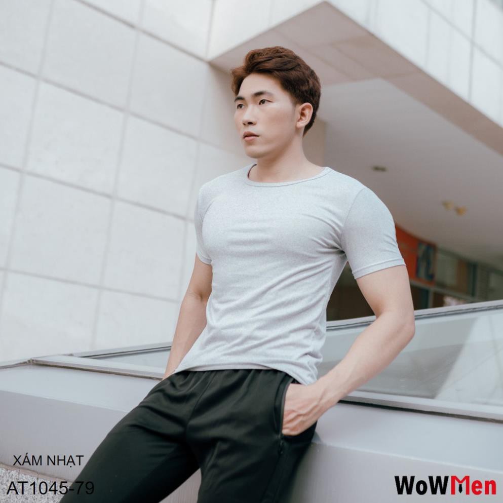 Áo Thun Nam Ngắn tay Ôm Body Trơn 100% Cotton Mềm Co Giãn Tập Gym Thể Thao Áo Lót Nam Tanktop - AT1045-79  ྇ aa