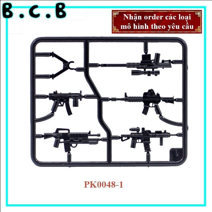 Phụ kiện MOC Army Vũ Khí Vỉ Súng Đồ Chơi Lắp Ráp Non Lego Mô Hình Quân Đội PK0048-1