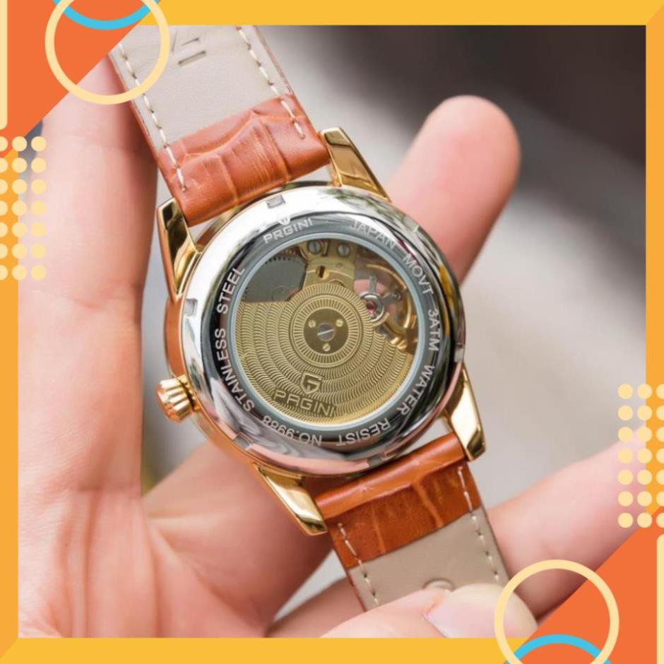 [Chính Hãng 100%] Đồng hồ cơ nam PAGINI PA9988 - Đồng hồ Thời Trang nam dây da cao cấp - Bảo hành 2 