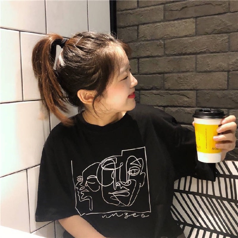 Áo thun phông nam nữ PINK tay lỡ form rộng FACE Unisex