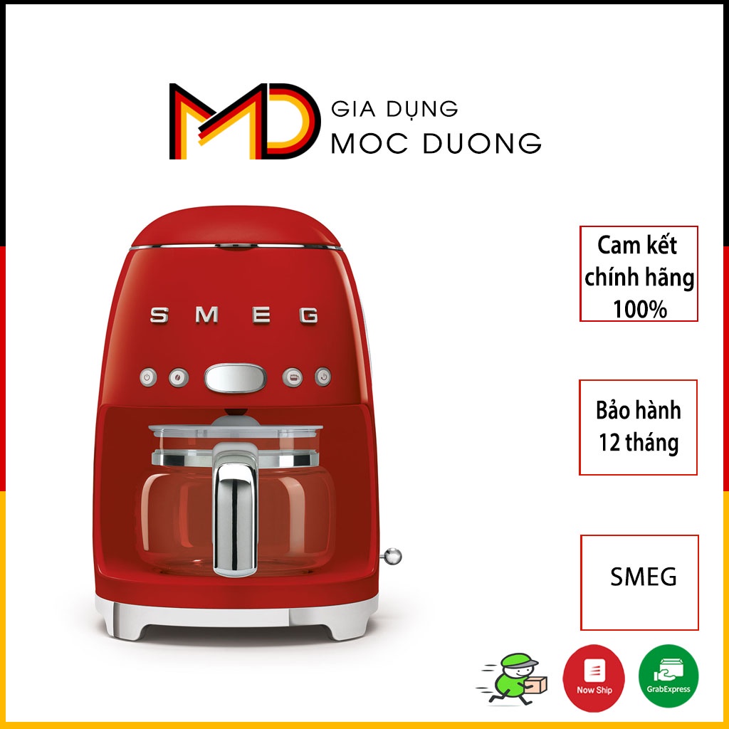 Máy pha cafe SMEG DCF02RDEU (màu đỏ) hình trứng