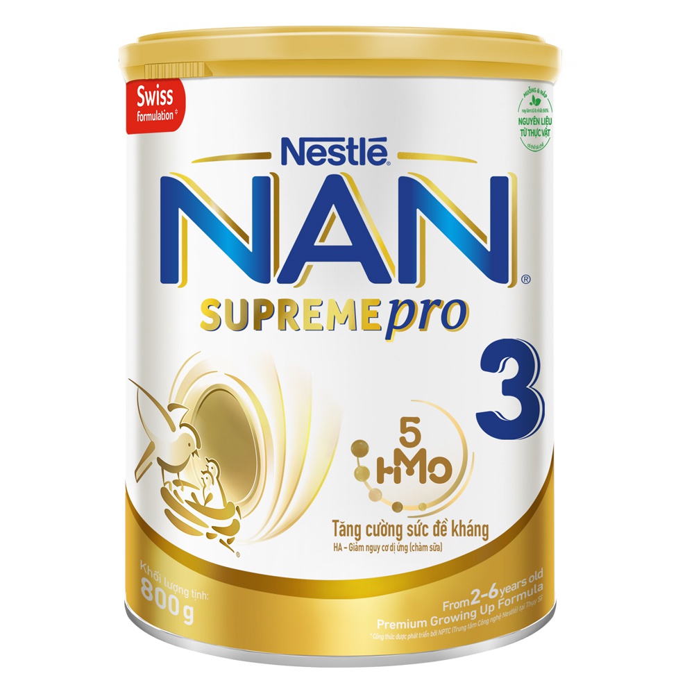 (mẫu mới Nan Supreme PRO) Sữa bột Nestlé Nan Supreme 3 lon 800g