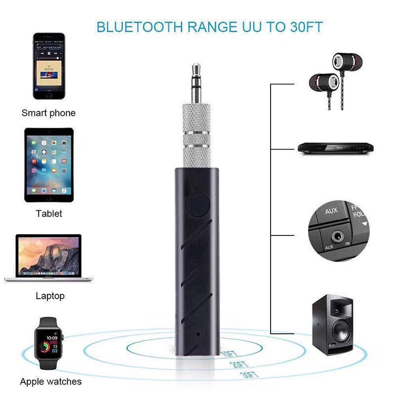 Bộ thu tín hiệu âm thanh Bluetooth không dây 3.5mm