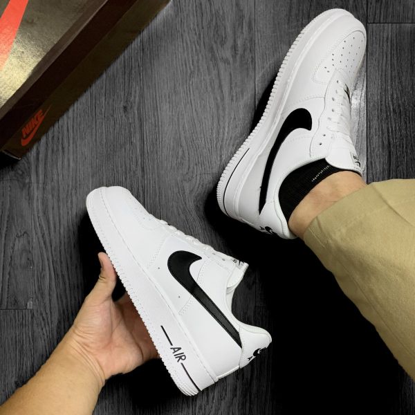 Giày thể thao AF1 vệt đen, Giày Air force 1 black of white hot trend 2022 Full Box