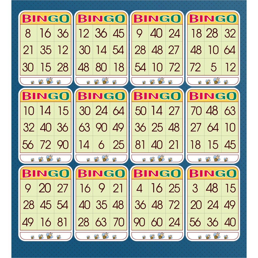 [Đồ dùng dạy học]  Trò chơi Bingo học toán