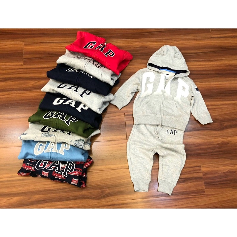 Bộ khoác nỉ baby Gap bé trai kéo khoá
