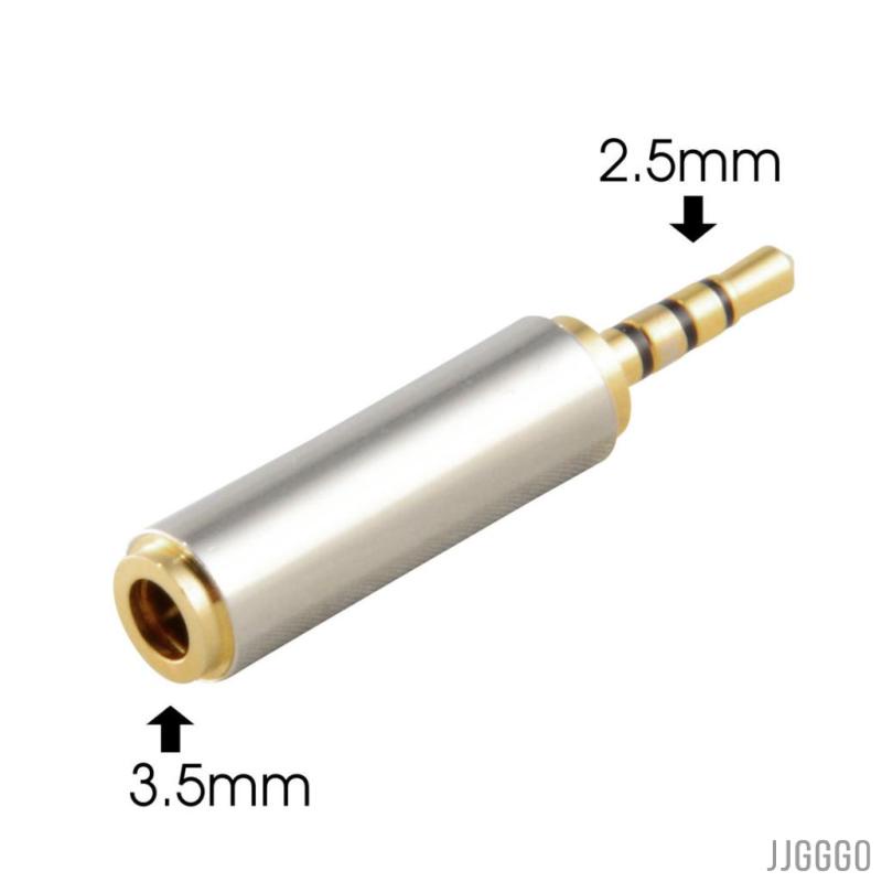  Gold New Audio 2.5mm Plug Male to 3.5mm Jack Female Aux Stereo Headset Adapter for iPODs, Cellphones, PDAm