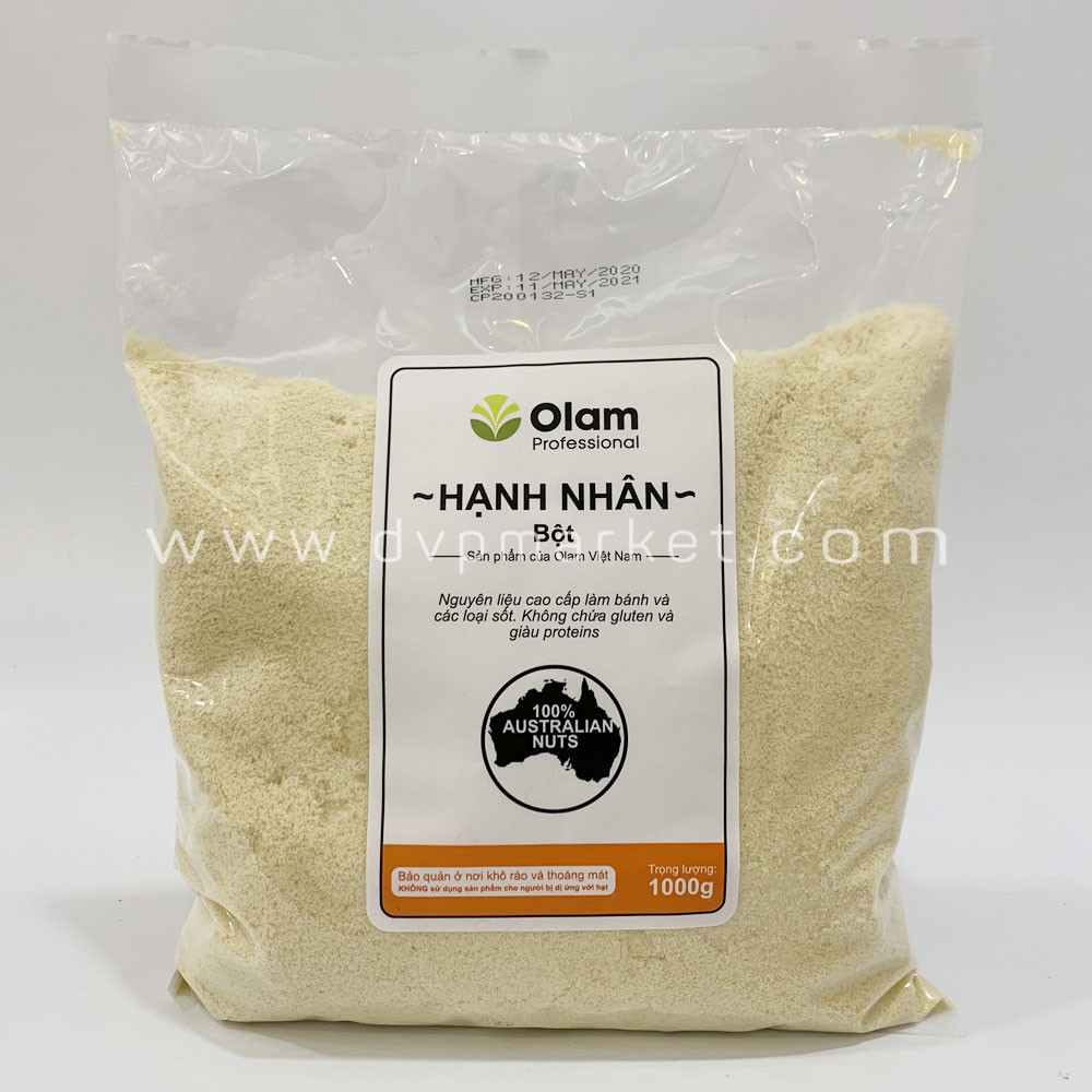 Hạnh nhân bột Olam 1kg - Không chất bảo quản, Nhập khẩu từ Úc