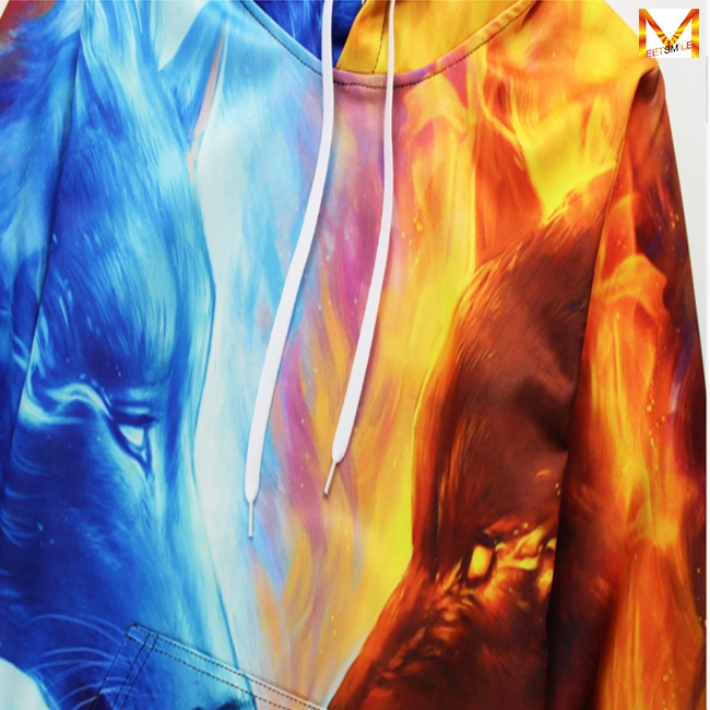 Áo hoodie in hình sói 3D ấn tượng | BigBuy360 - bigbuy360.vn