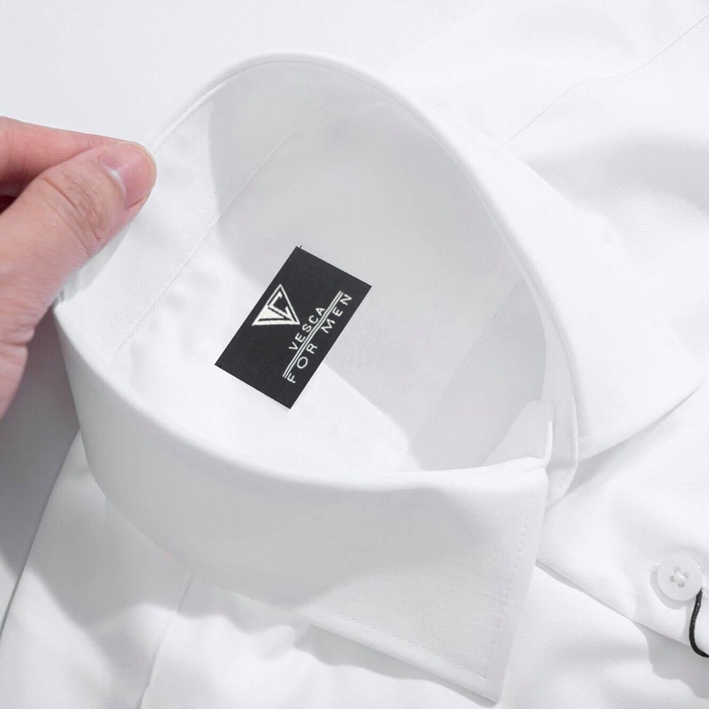 Áo sơ mi cộc tay nam trắng cao cấp Vesca Hàn Quốc form rộng thời trang phong cách F2