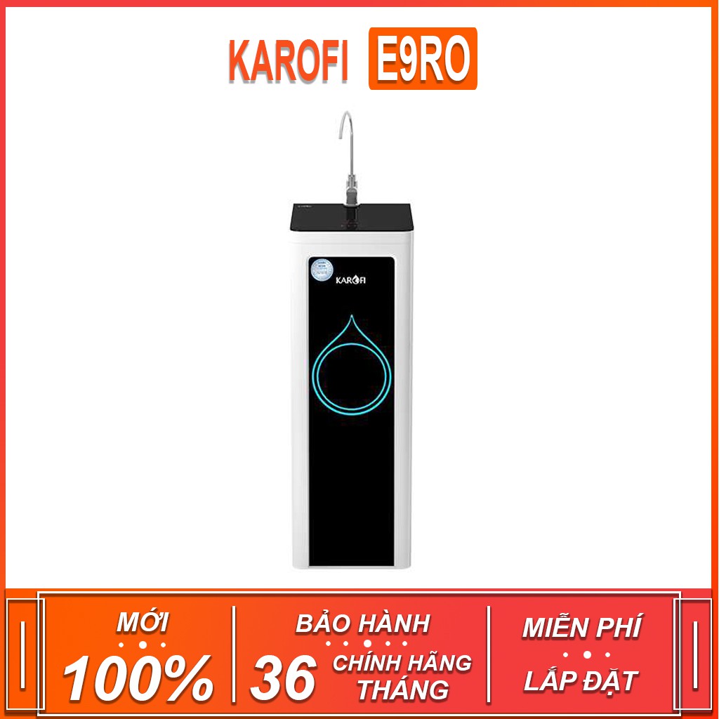 Máy lọc nước tinh khiết  KAROFI E9RO , công suất lọc 20L/H ( Xuất sứ Việt Nam - Bảo hành 36 tháng )