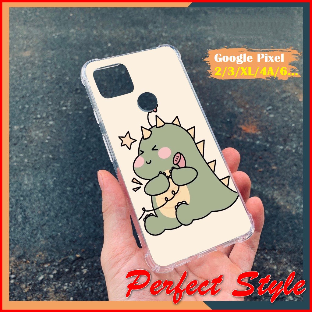 Ốp chống sốc in Khủng long Google Pixel 6 6pro 6A 2 2XL Pixel 3 3XL Pixel 3A XL Pixel 4 4XL 4A 4A Pixel 5