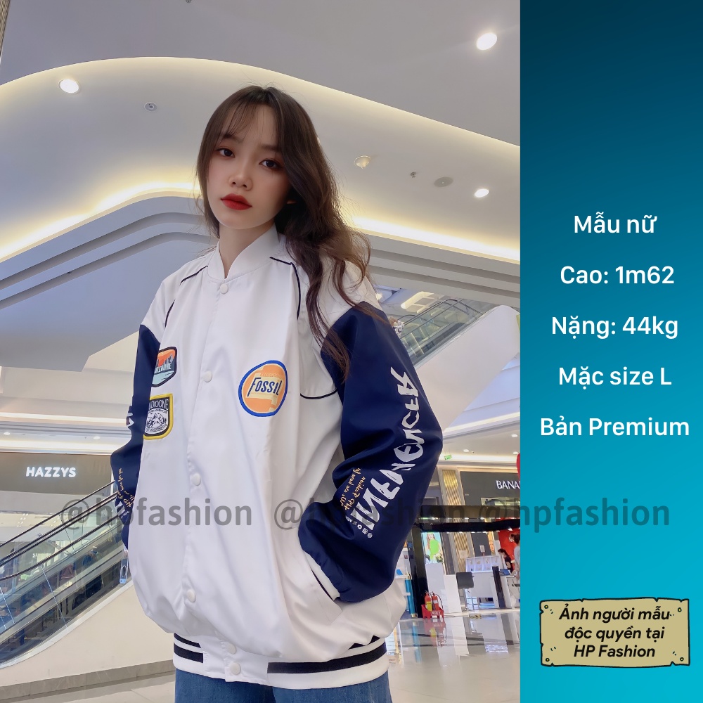 Áo bomber Varsity Jacket form rộng StudiaOne vải dù ❤️ Áo khoác bóng chày chống nắng dáng Unisex nam nữ D10 - Happy Stye