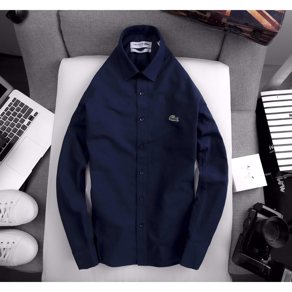 Sơ mi nam cá sấu dài tay cổ bẻ cao cấp chất cotton mềm mát D365-SM02 | BigBuy360 - bigbuy360.vn