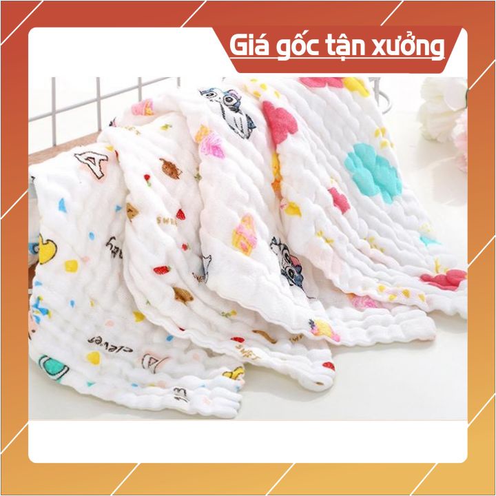 Khăn Sữa Xô Nhăn 6 Lớp Siêu Mềm Mịn