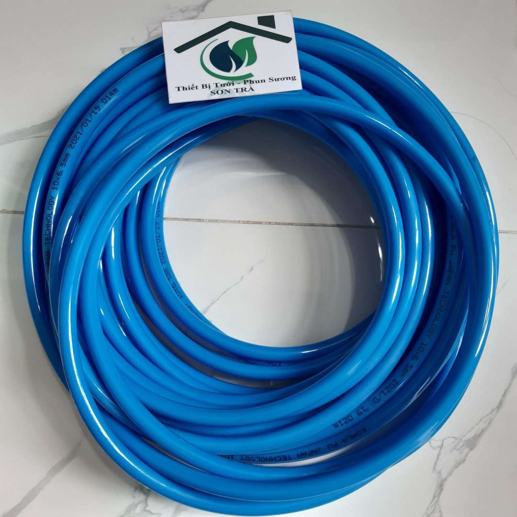 Ống Dây PU áp lực chuyên dùng cho đường ống hơi, bơm xịt rửa, phun sương 10mm hoặc 12mm bán theo mét