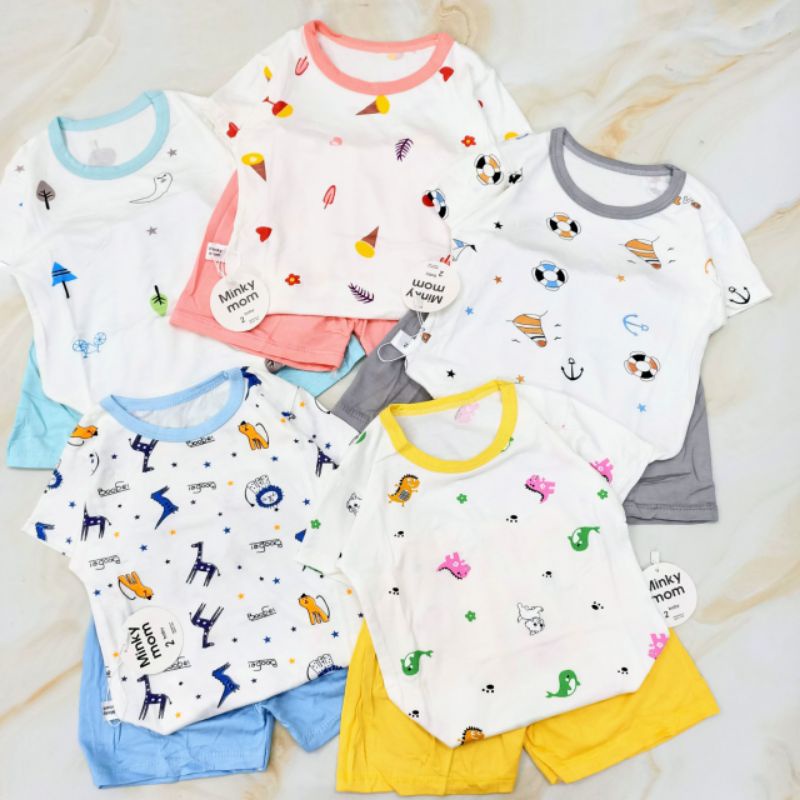 Combo 5 bộ cotton cao cấp cho bé từ 6-16kg