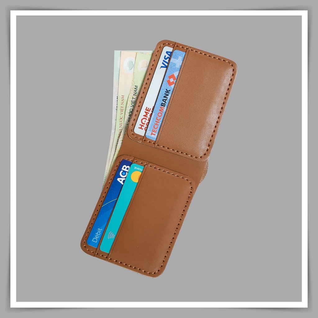 Ví da nam handmade da bò thật - Bảo hành 5 năm - Hàng chính hãng thương hiệu Longdo Leather - B03