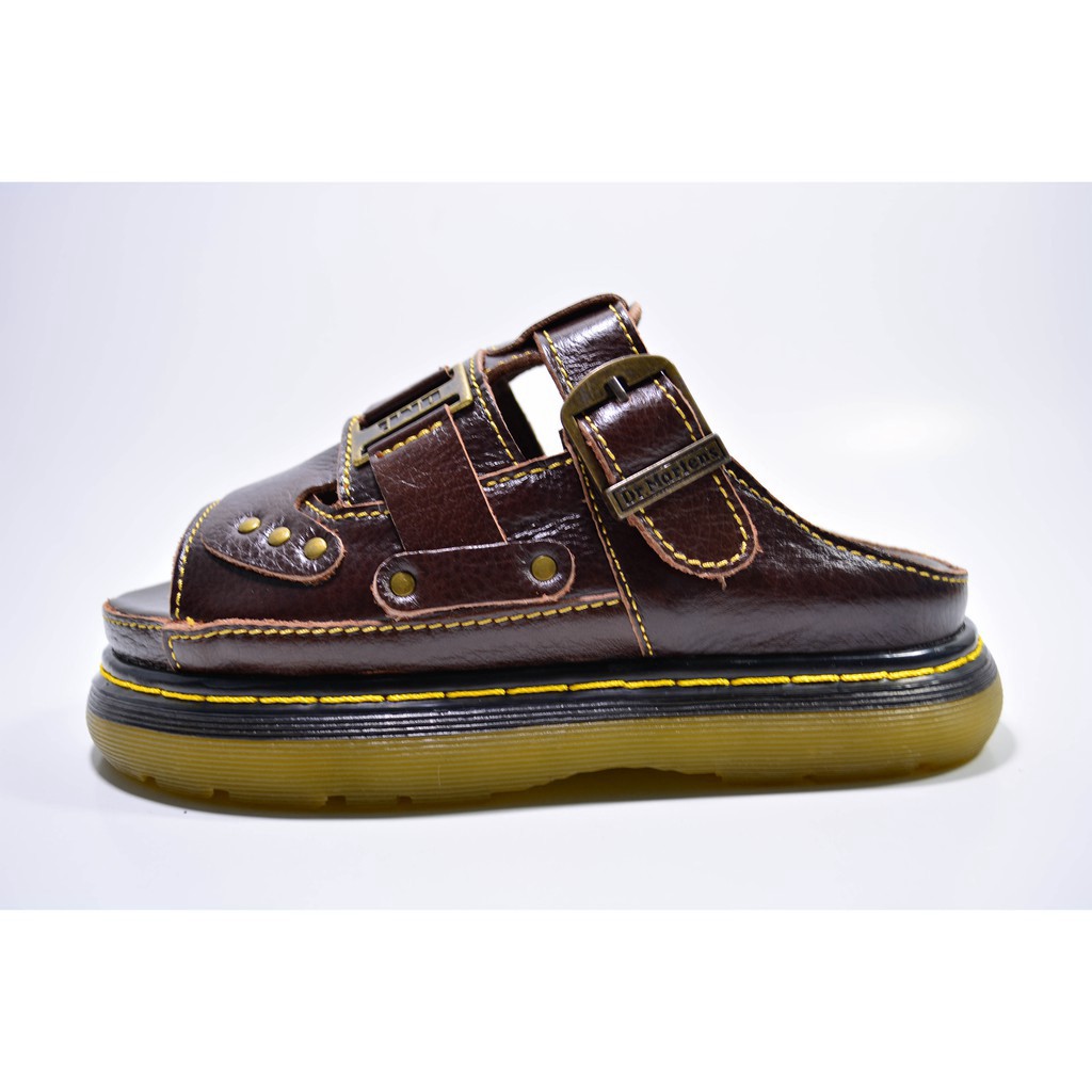 [Xưởng Đóng Giày Nam - Dép Nam - Dép Quai Ngang - Dép Quai Kẹp] Dép Nam Quai Ngang Doctor Dr.Martens Da Bò Cao Cấp Hàng 