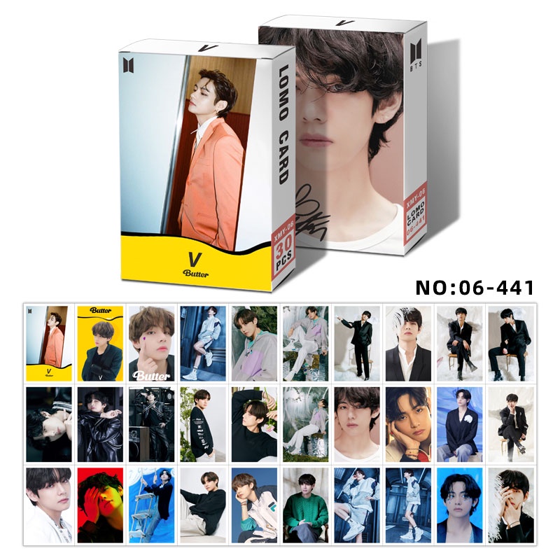 Hộp 30 ảnh Lomo Card JungKook V Jin Jimin Suga Rap Monster J Hope Nhóm Bts