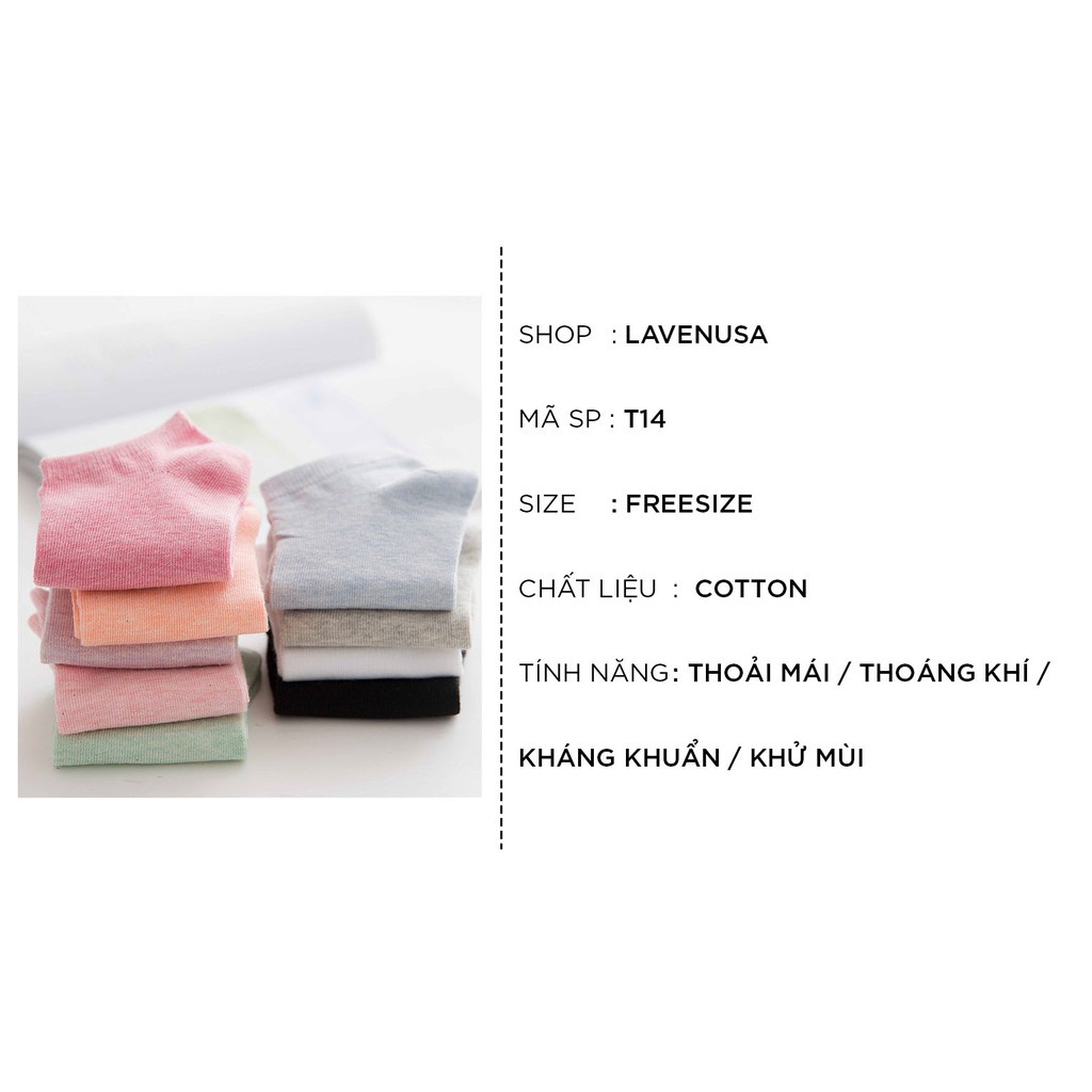 Tất vớ nữ cổ ngắn chất cotton nhiều màu co giãn thấm hút  88157 siêu rẻ 88