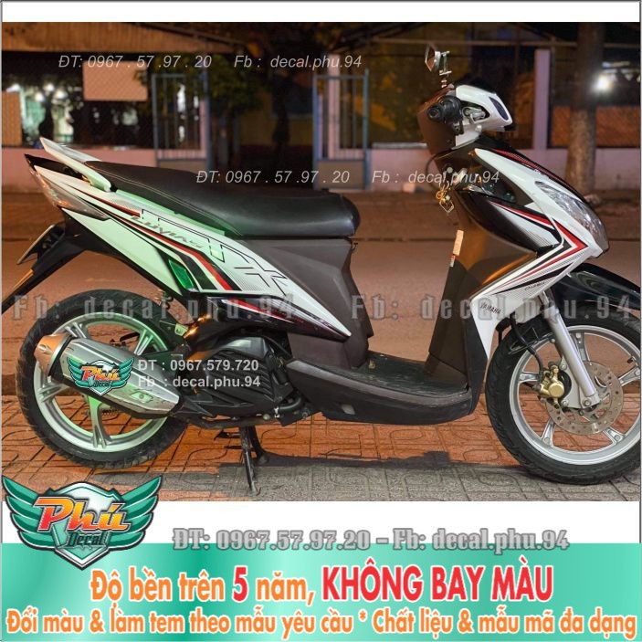 Tem rời Luvias Trắng chỉ đỏ đen (B)