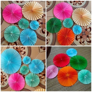 Sét 6 quạt giấy trang trí sinh nhật siêu xinh