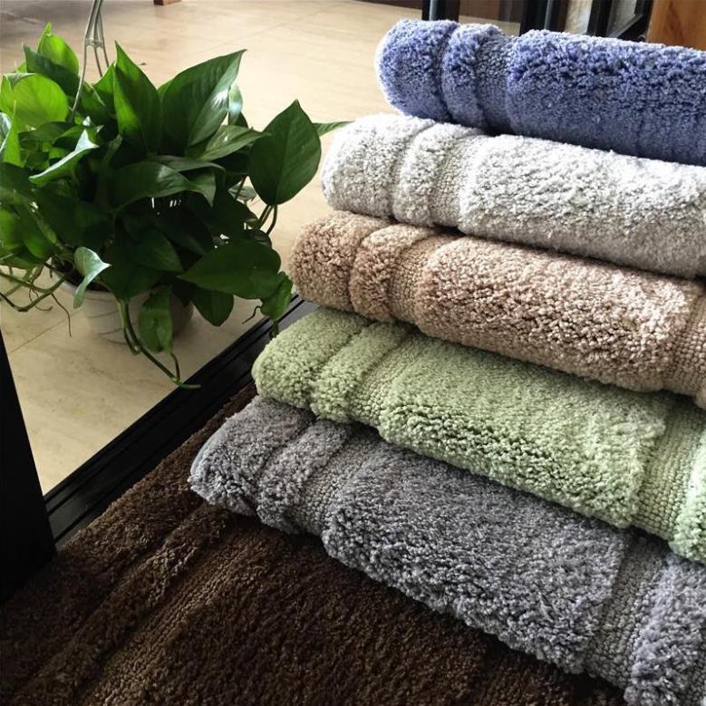 Thảm chùi chân, thảm bếp lông len dày, chống trơn trượt hàng cao cấp MINHOME88 kích thước dài 40x60cm và 45x1,2m