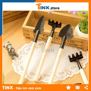 Bộ dụng cụ làm vườn mini 3 món tiện lợi - Dụng cụ trồng, chăm sóc cây cảnh tại nhà