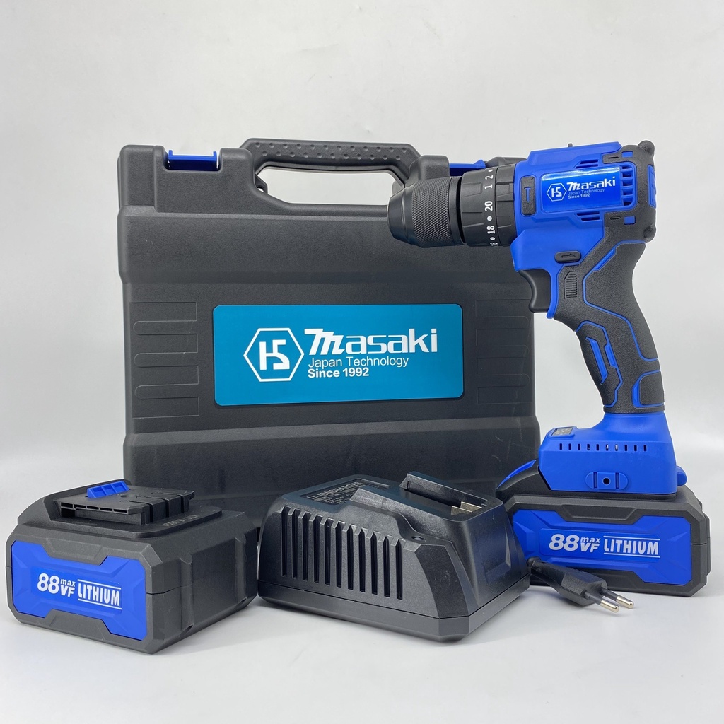 Máy Khoan Pin MASAKI 88V  - MSK 1301- Auto Lock Động Cơ KHÔNG CHỔI THAN, CÓ BÚA, siêu bền