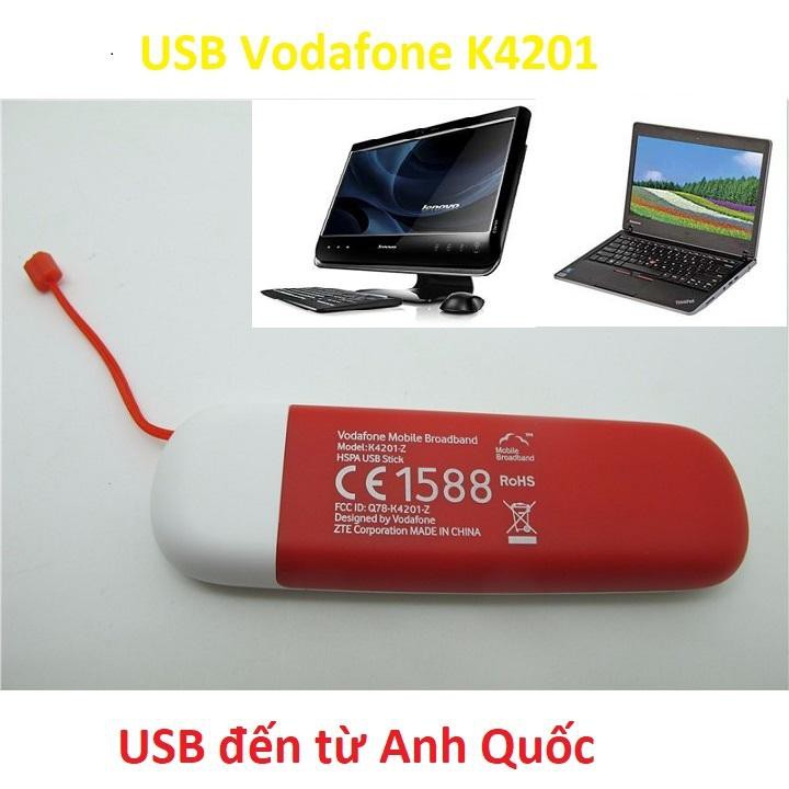 (mẫu usb mới) Usb 3g zte vodafone k4201-z siêu dcom cao cấp - đổi địa chỉ IP máy tính dễ dàng