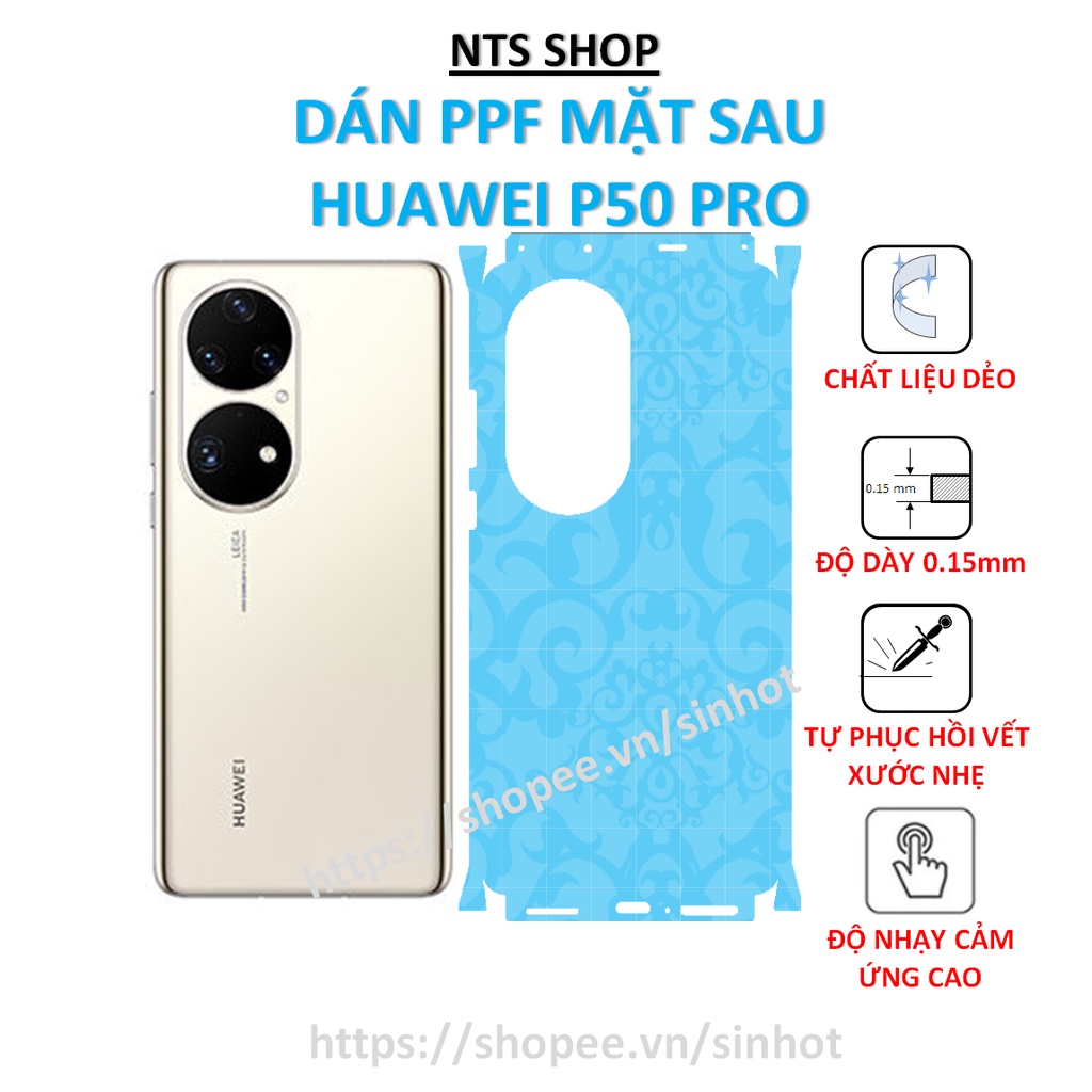 Dán PPF mặt sau, camera Huawei P50/ 50 Pro