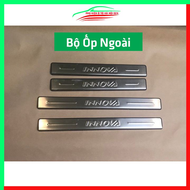 Bộ Nẹp Bước Chân Trong Ngoài Inox Innova 2008-2016