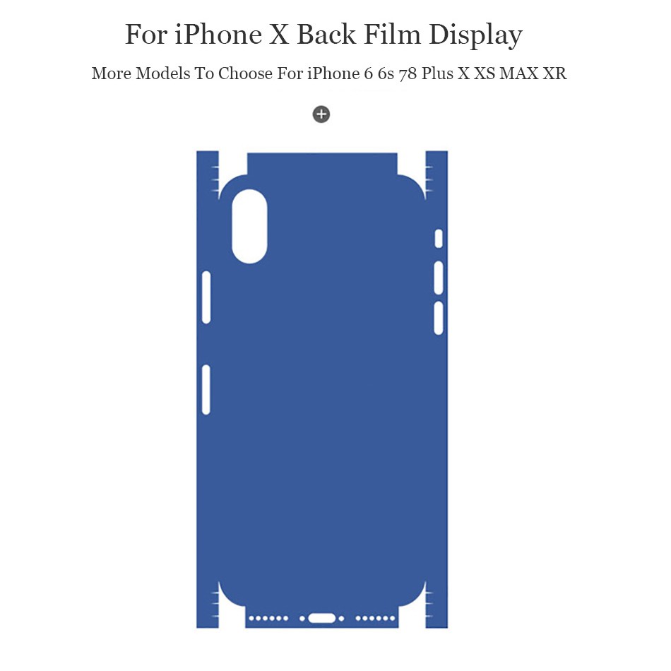 Miếng dán decal màu trơn cho toàn thân của iPhone 5s 6 7 8 Plus X XS MAX | BigBuy360 - bigbuy360.vn